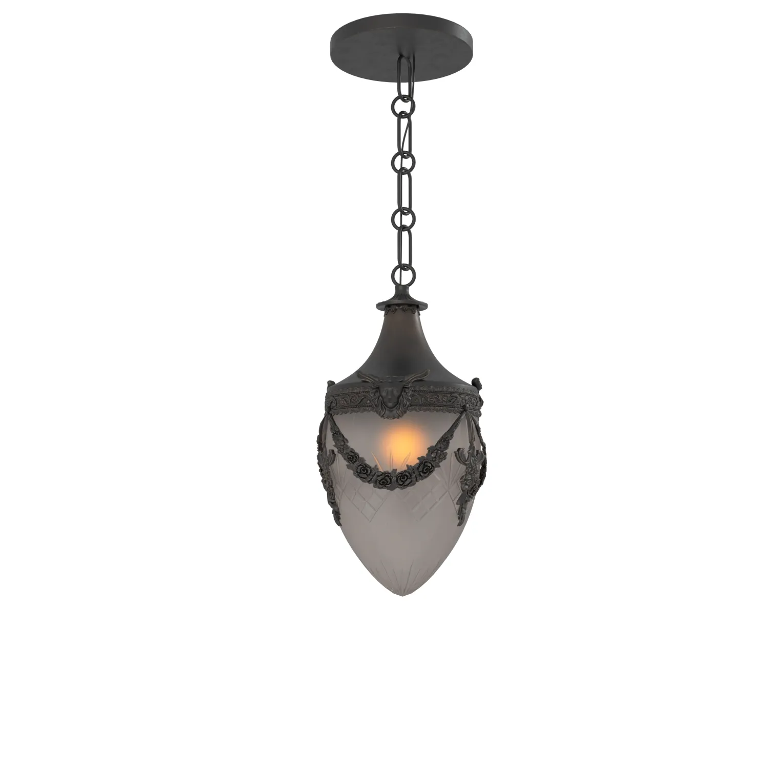 Edwardian Cut Glass Pendant PBR 3D Model_03